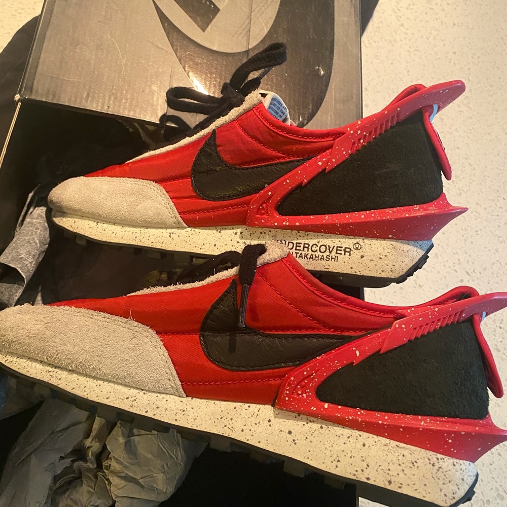 Red and black Nike Undercover x Daybreak sneakers